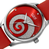 Burgi Swirl Quartz Diamond Red Dial Ladies Watch BUR201RD - The Watches Men & Co #2