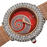 Burgi Swirl Quartz Diamond Red Dial Ladies Watch BUR259RGR - The Watches Men & Co #2