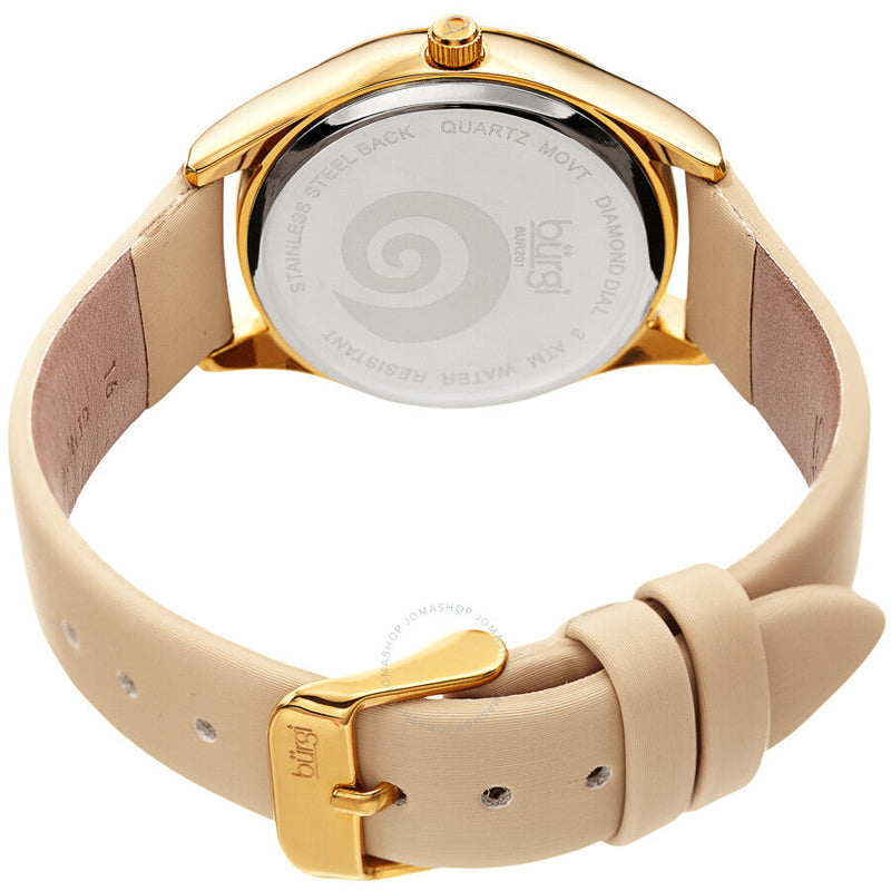 Burgi Swirl Quartz Diamond Silver Dial Ladies Watch BUR201YG - The Watches Men & Co #4