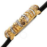 Burgi Twisted Bezel Quartz Crystal White Dial Ladies Watch BUR255BK - The Watches Men & Co #3