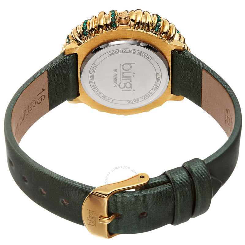 Burgi Twisted Bezel Quartz Diamond White Dial Ladies Watch BUR255GN - The Watches Men & Co #4