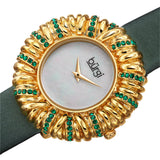 Burgi Twisted Bezel Quartz Diamond White Dial Ladies Watch BUR255GN - The Watches Men & Co #2