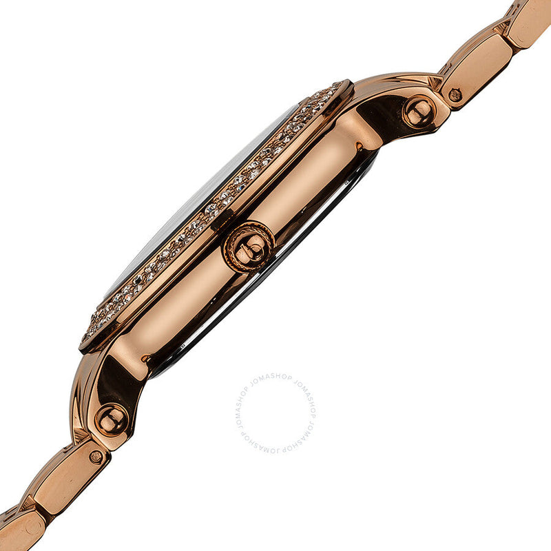 Burgi White Mother of Pearl Dial Ladies Watch BUR079RG - The Watches Men & Co #4