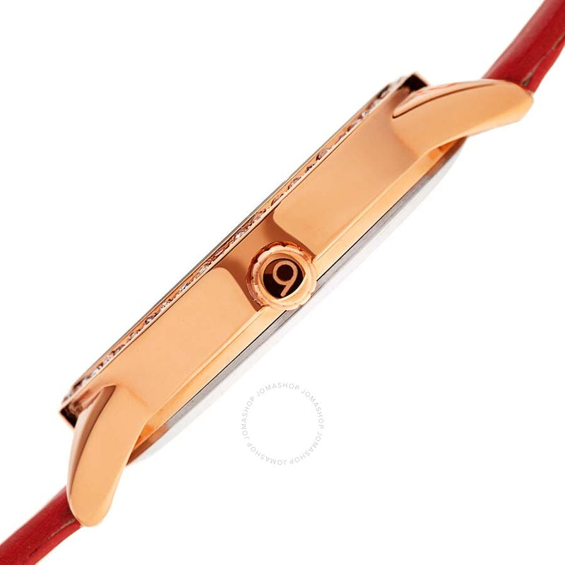 Burgi White Mother of Pearl Dial Ladies Watch BUR203RDR - The Watches Men & Co #3