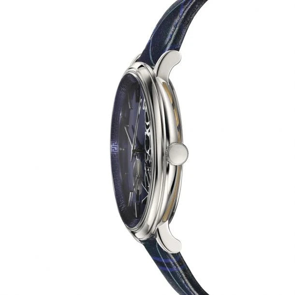 Versace V-Circle The Clans Edition Blue Plaid Men's Watch - VEBQ00118