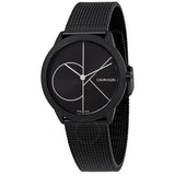 Calvin Klein Minimal Quartz Black Dial Ladies Watch K3M5245X - The Watches Men & Co
