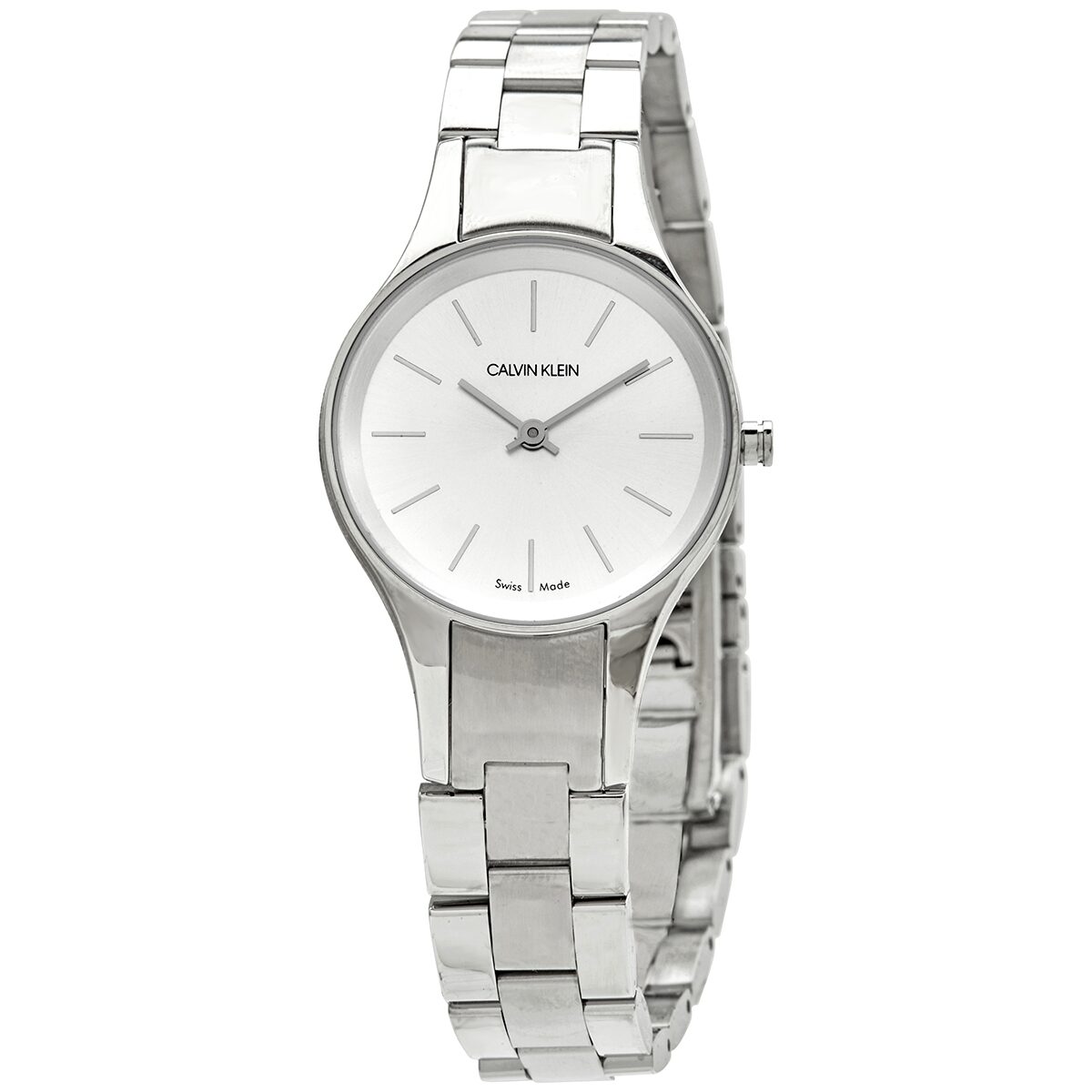 Calvin Klein Simplicity silver dial ladies watch with stainless steel bracelet