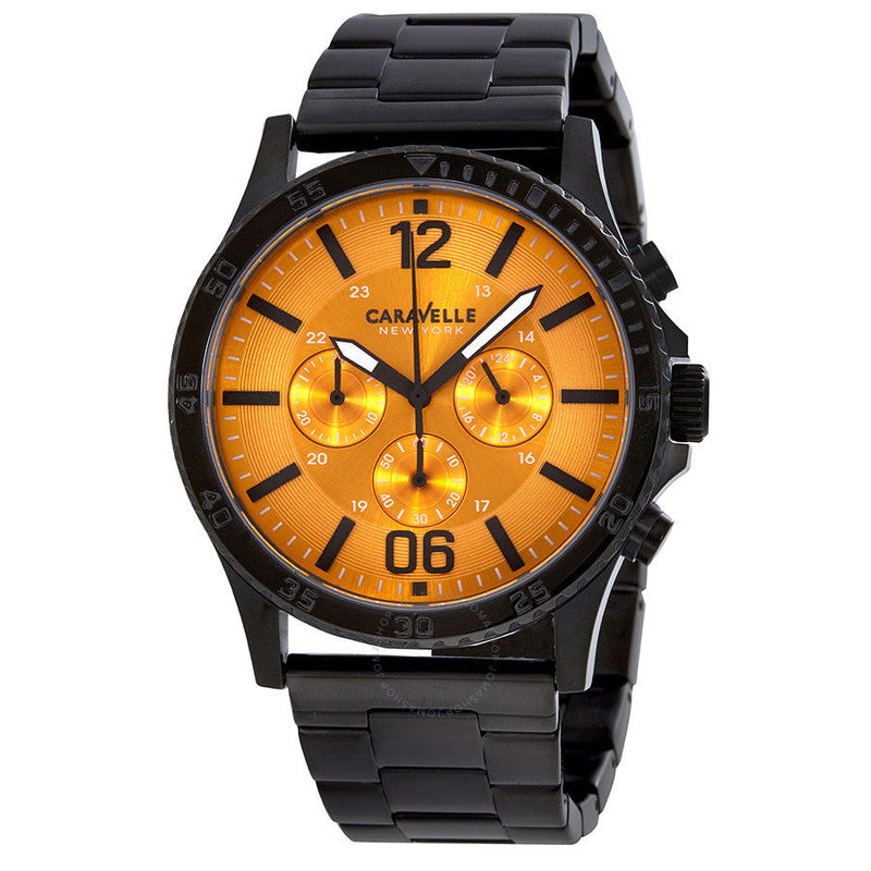 Caravelle By Bulova Chronograph Orange Dial Men's Watch 45A108