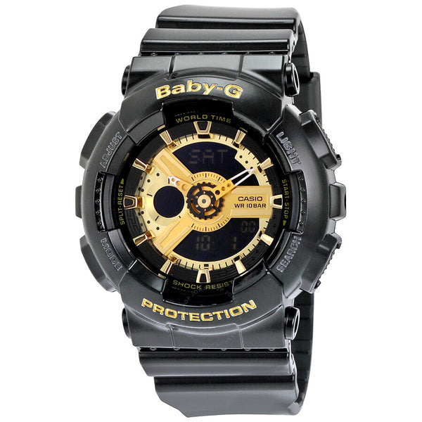 Casio Baby G Black Resin Ladies Watch BA110-1A - The Watches Men & Co