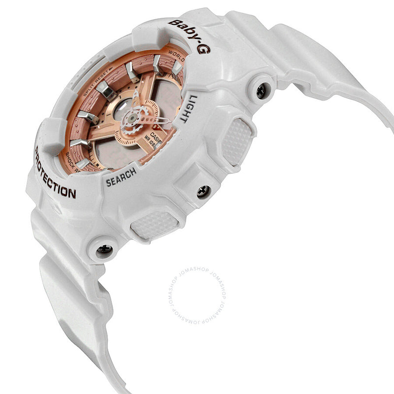 Casio Baby G White Resin Ladies Watch BA110-7A1 - The Watches Men & Co #2