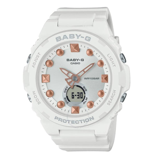 Casio Baby-G Alarm World Time Quartz Analog-Digital White Dial Ladies Watch BGA-320-7A2 - The Watches Men & Co