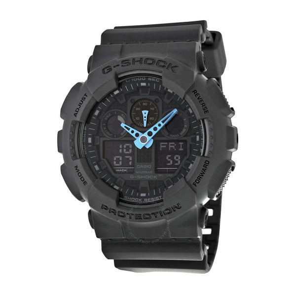 Casio G Shock Grey Digital Dial Resin Men's Watch GA100C-8ACR - The Watches Men & Co