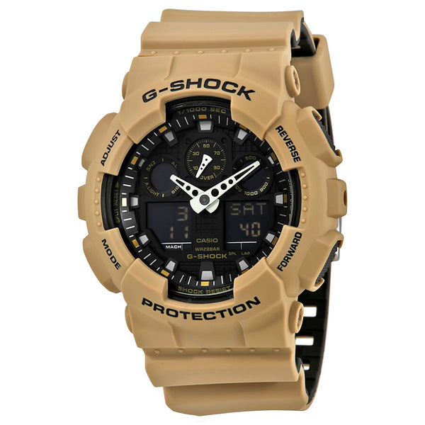 Casio G-Shock Black Dial Men's Sand Beige Sports Watch GA100L-8A - The Watches Men & Co