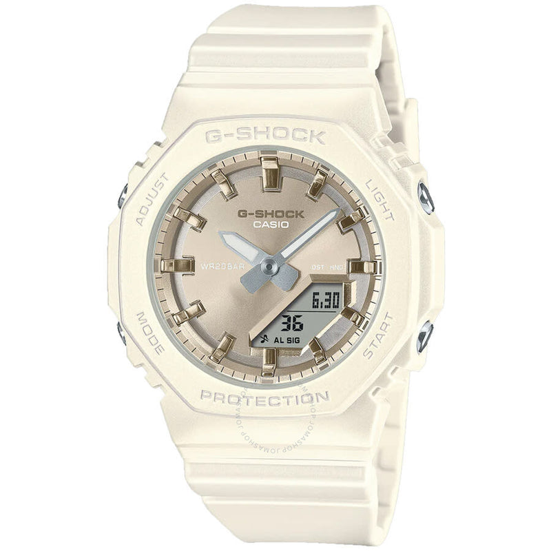 Casio G-Shock 2100 Series Quartz Analog-Digital White Dial Ladies Watch GMAP2100ST7A - The Watches Men & Co