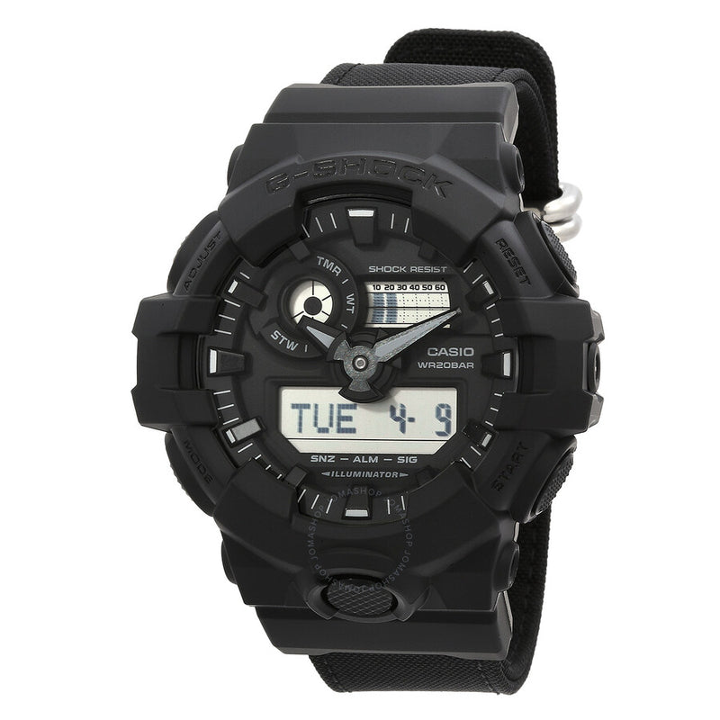 Casio G-Shock Alarm Quartz Analog-Digital Black Dial Men's Watch GA-700BCE-1A - The Watches Men & Co