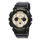 Casio G-Shock Alarm World Time Quartz Analog-Digital Gold Dial Ladies Watch GMAS120GB-1A - The Watches Men & Co