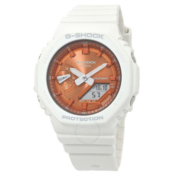 Casio G-SHOCK Alarm World Time Quartz Analog-Digital Orange Dial Watch GMA-S2100WS-7A - The Watches Men & Co