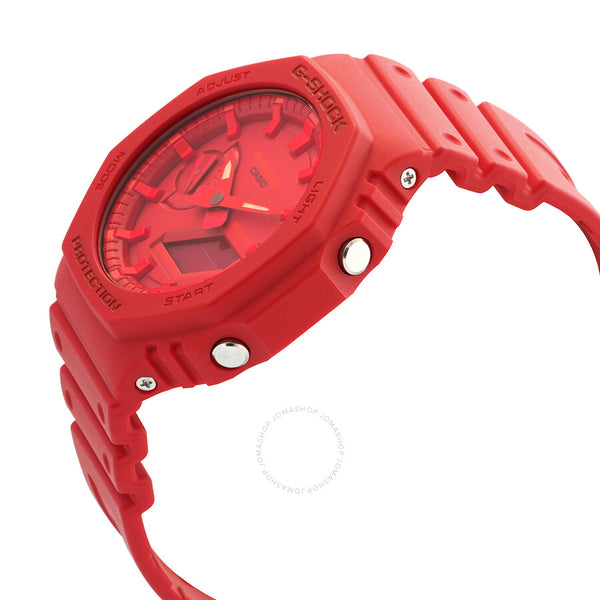 Casio G-Shock Alarm World Time Quartz Analog-Digital Red Dial Men's Watch GA2100-4A - The Watches Men & Co #2