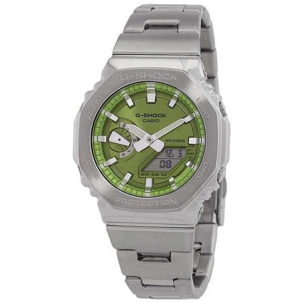 Casio G-Shock G-Steel 2100 Series Quartz Green Dial Men's Watch GM2110D-3A - The Watches Men & Co