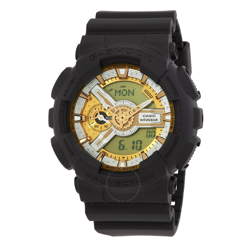 Casio G-Shock World Time Quartz Analog-Digital Gold Dial Men's Watch GA-110CD-1A9 - The Watches Men & Co