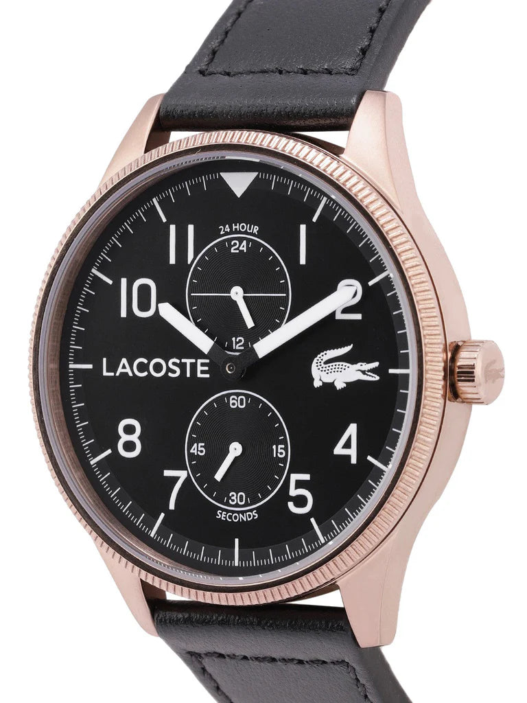Lacoste Continental Black Leather Men's Watch - 2011042