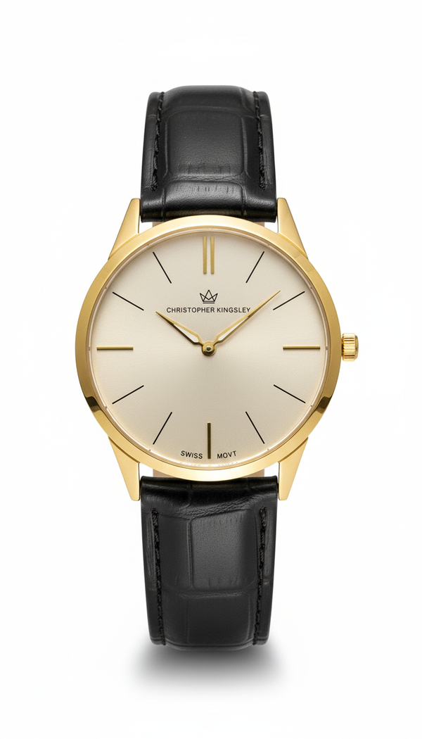 Christopher Kingsley Gold Men’s Swiss Watch - 00000 - Men’s Watches