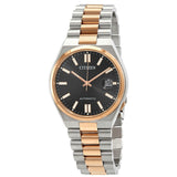 Tsuyosa Automatic Black Dial Two-Tone Men's Watch NJ0154-80H - The Watches Men & Co