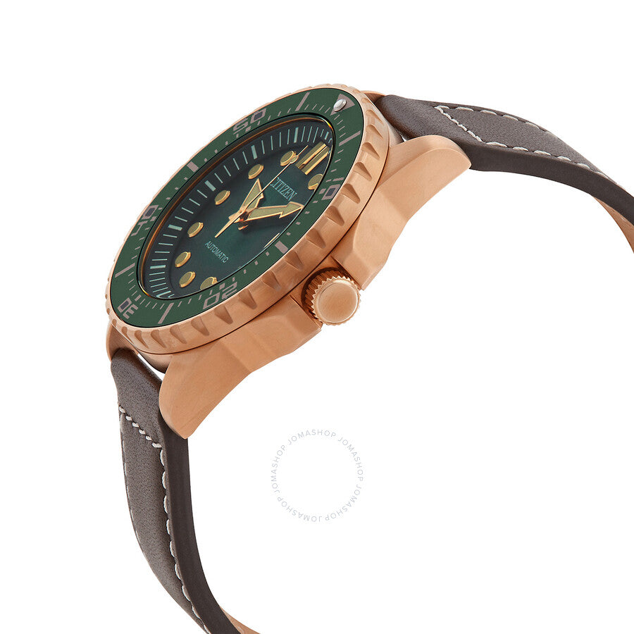Citizen Automatic Green Dial Men's Watch NJ0173-18X - The Watches Men & Co #2