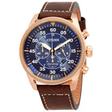 Citizen Avion Chronograph Eco-Drive Blue Dial Men's Watch CA4213-18L - The Watches Men & Co