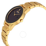 Citizen Axiom Black Dial Yellow Gold-tone Ladies Watch GA1052-55E - The Watches Men & Co #2