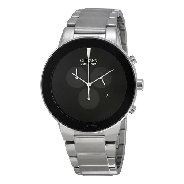 Citizen Axiom Eco-Drive Chronograph Black Dial Men's Watch AT2240-51E - The Watches Men & Co