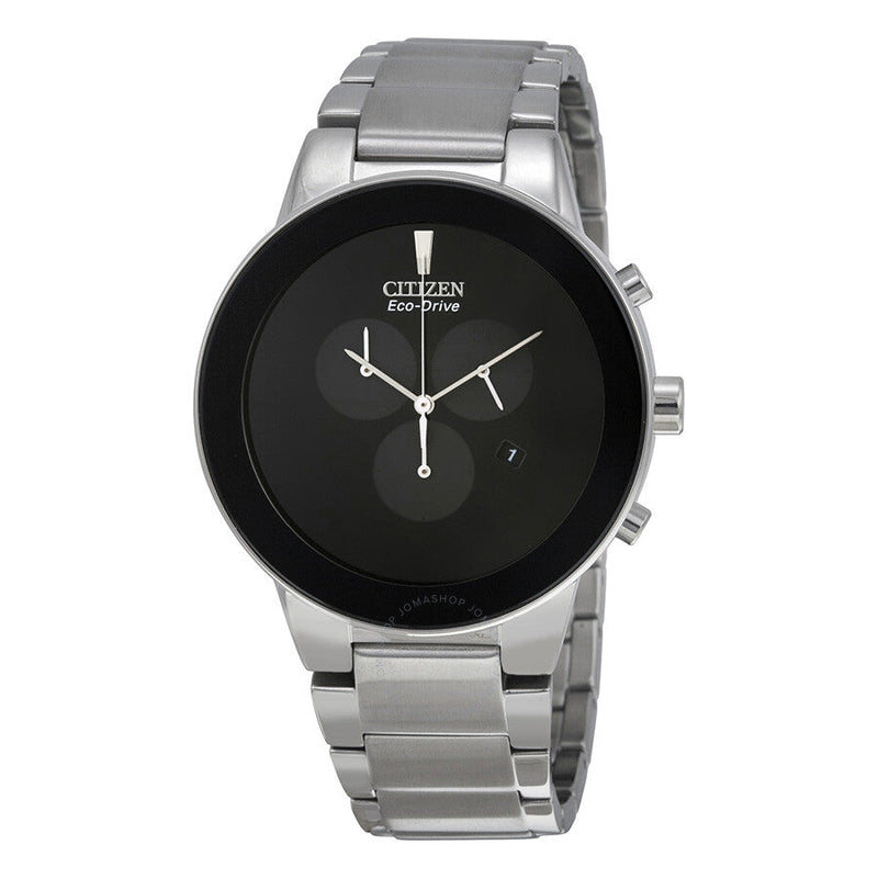 Citizen Axiom Eco-Drive Chronograph Black Dial Men's Watch AT2240-51E - The Watches Men & Co