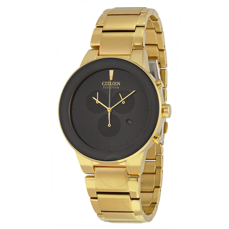 Citizen Axiom Eco Drive Chronograph Black Dial Men's Watch AT2242-55E - The Watches Men & Co