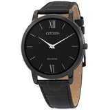 Citizen Black Dial Black Leather Men's Watch AR1135-10E - The Watches Men & Co