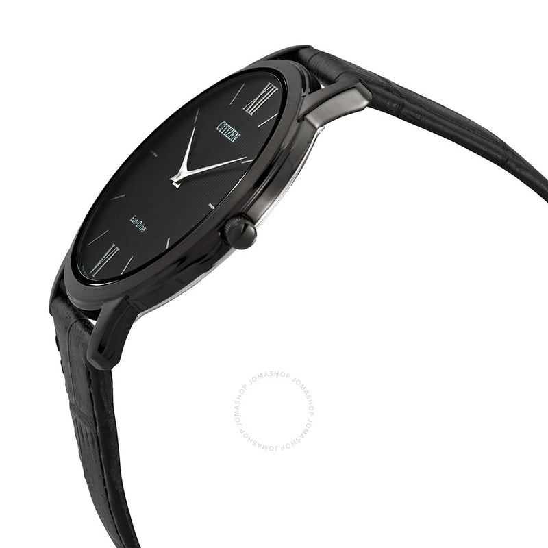 Citizen Black Dial Black Leather Men's Watch AR1135-10E - The Watches Men & Co #2