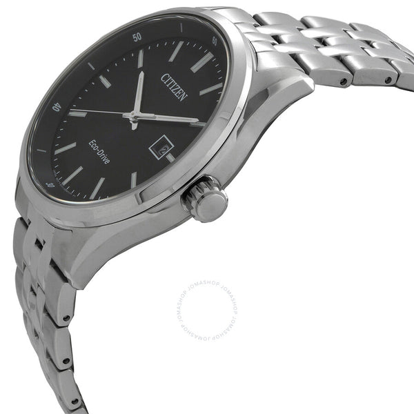 Citizen Black Dial Eco-Drive Men's Stainless Steel Watch BM7560-59E - The Watches Men & Co #2