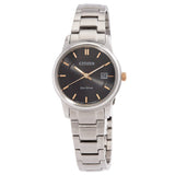 Citizen Black Dial Stainless Steel Band Ladies Watch EW2317-76E - The Watches Men & Co