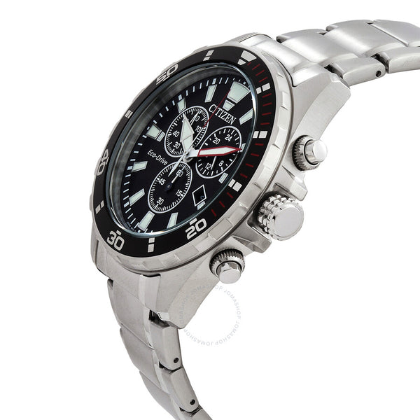 Citizen Brycen Chronograph Eco-Drive Black Dial Men's Watch AT2438-53E - The Watches Men & Co #2