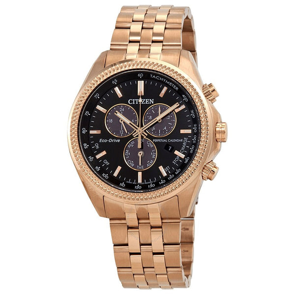 Citizen Brycen Perpetual Chronograph Eco-Drive Black Dial Men's Watch BL5563-58E - The Watches Men & Co