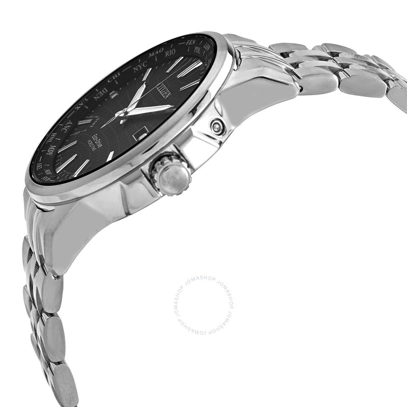 Citizen Brycen World Time Black Dial Stainless Steel Men's Watch BX1000-57E - The Watches Men & Co #2