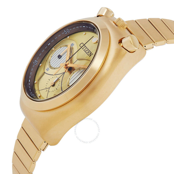Citizen C-3PO Star Wars Chronograph Quartz Gold Dial Men's Watch AN3662-51W - The Watches Men & Co #2