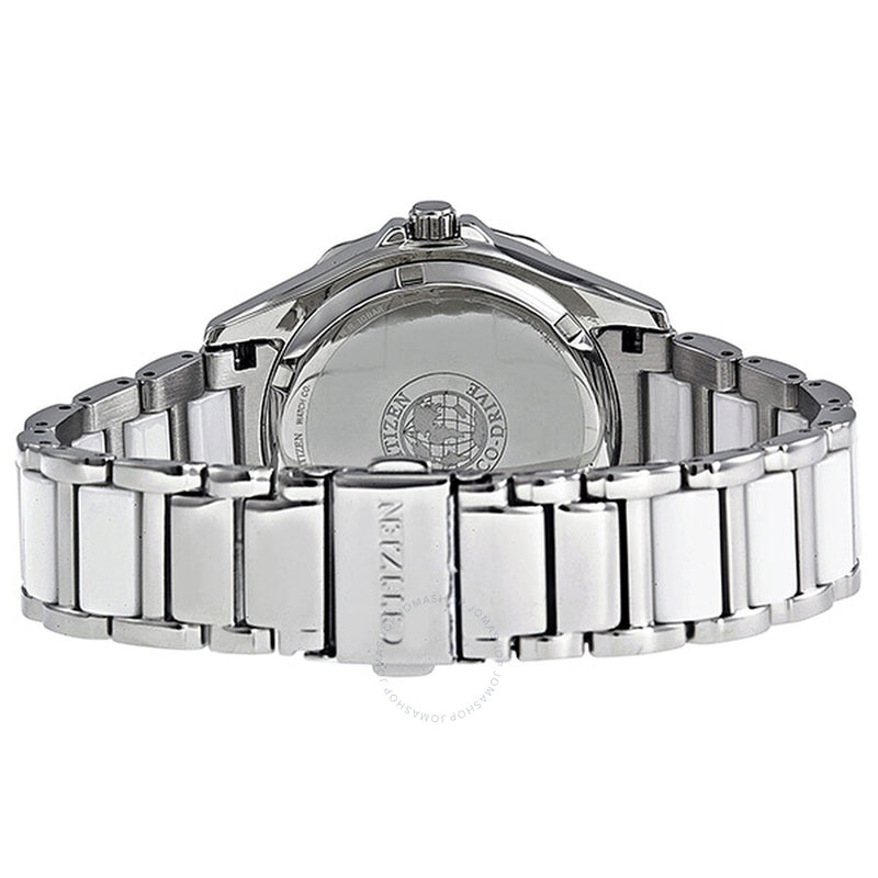 Citizen Ceramic Eco-Drive Diamond White Dial Ladies Watch EM0030-59A - The Watches Men & Co #3
