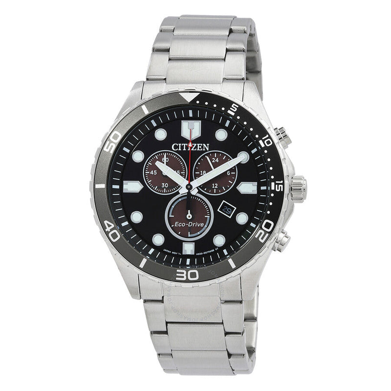 Citizen Chrono Sporty-Aqua Chronograph Black Dial Men's Watch AT2568-82E - The Watches Men & Co