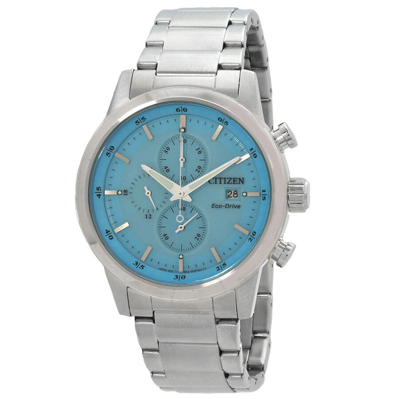 Citizen Chronograph Eco-Drive Blue Dial Men's Watch CA0748-80L - The Watches Men & Co