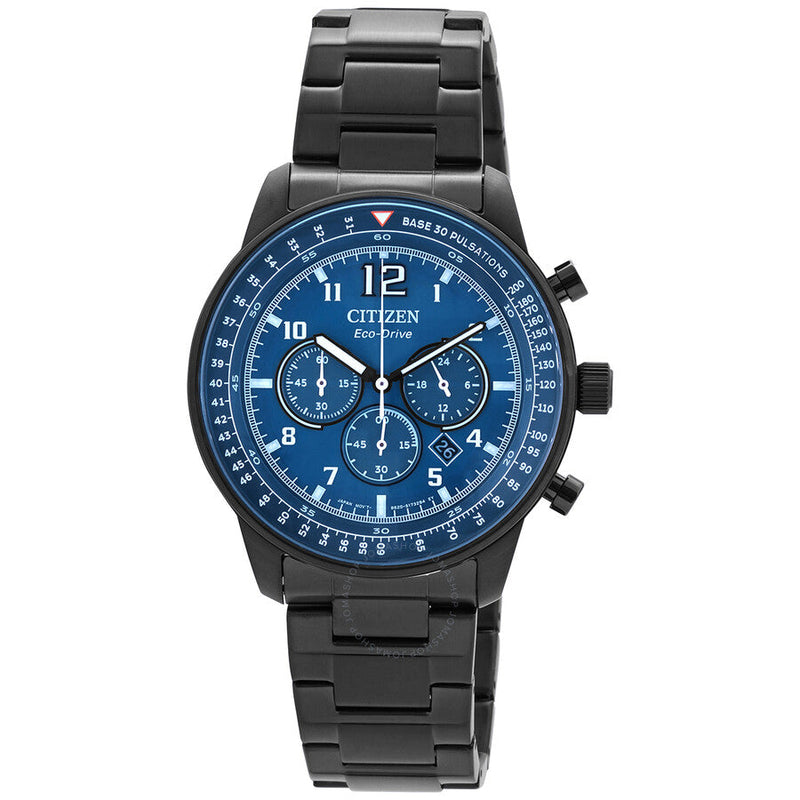 Citizen Chronograph Eco-Drive Blue Dial Men's Watch CA4505-80L - The Watches Men & Co