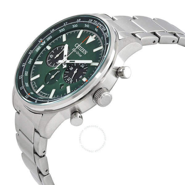 Citizen Chronograph Eco-Drive Green Dial Men's Watch CA4500-91X - The Watches Men & Co #2