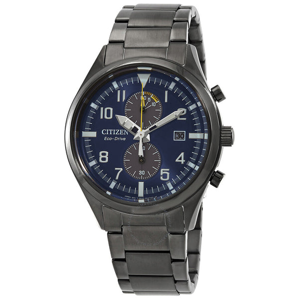 Citizen Chronograph Eco-Drive Blue Dial Men's Watch CA7027-83L - The Watches Men & Co