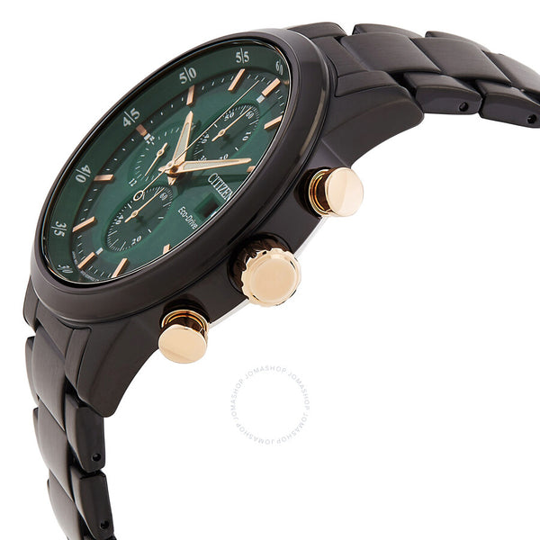 Citizen Chronograph Eco-Drive Green Dial Men's Watch CA0746-85X - The Watches Men & Co #2