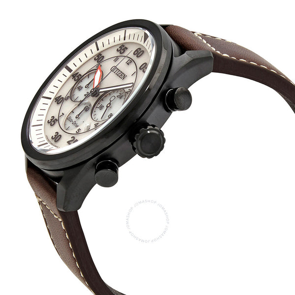 Citizen Chronograph Eco-Drive Ivory Dial Men's Watch CA4215-04W - The Watches Men & Co #2