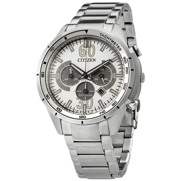 Citizen Chronograph Eco-Drive White Dial Men's Watch CA4120-50A - The Watches Men & Co